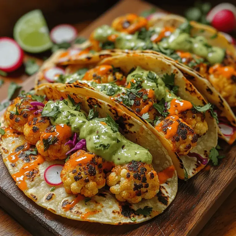 Willkommen in der Welt der geschmackvollen und gesunden Küche! Heute präsentieren wir Ihnen ein Rezept für würzige Buffalo-Blumenkohl-Tacos mit einer cremigen Avocadosauce, das nicht nur köstlich, sondern auch nahrhaft ist. Diese Tacos sind perfekt für diejenigen, die auf der Suche nach einer schmackhaften, vegetarischen Option sind, die das Herz eines jeden Food-Liebhabers höher schlagen lässt.