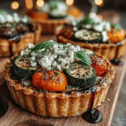 Die Ahorn-Balsamico-Ofengemüse-Tarts sind eine wunderbare Fusion aus herzhaftem Gemüse und dem süßlichen Aroma von Ahornsirup. Dieses Rezept ist nicht nur einfach zuzubereiten, sondern auch äußerst vielseitig und eignet sich perfekt für verschiedene Anlässe – sei es ein gemütliches Abendessen, eine festliche Feier oder als schmackhafte Vorspeise bei einem Brunch. Die Kombination aus frisch geröstetem Gemüse und dem knusprigen Blätterteig sorgt für ein Geschmackserlebnis, das sowohl Vegetarier als auch Fleischliebhaber begeistert.