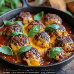 Die Welt der köstlichen Rezepte ist so vielfältig wie die Geschmäcker der Menschen. In jeder Küche finden sich traditionell verankerte Gerichte und neue Experimente, die uns zum Staunen bringen. Eines dieser einzigartigen Rezepte, das sowohl Herz als auch Gaumen erfreut, sind die Käse gefüllten Fleischbällchen in Marinara. Diese delikaten Bällchen vereinen herzhaftes Rinderhackfleisch mit dem geschmolzenen, würzigen Cheddar-Käse und werden in einer aromatischen Marinara-Sauce serviert.