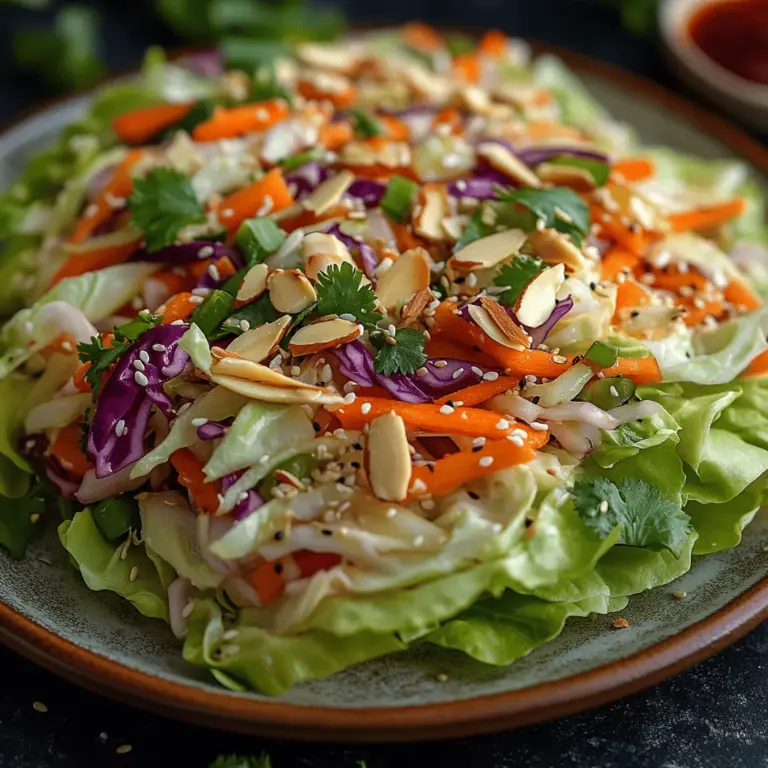 Slaw-Wraps sind eine beliebte Zubereitungsform in der asiatischen Küche, die oft mit frischen, knackigen Zutaten gefüllt werden. Diese Art von Wraps ist nicht nur gesund, sondern auch äußerst vielseitig, da sie sich leicht an verschiedene Geschmäcker und Vorlieben anpassen lassen. Die Verwendung von Salatblättern anstelle von traditionellen Tortillas oder Brot macht diese Wraps zu einer großartigen Wahl für eine leichtere Mahlzeit, die trotzdem sättigt und nährt.