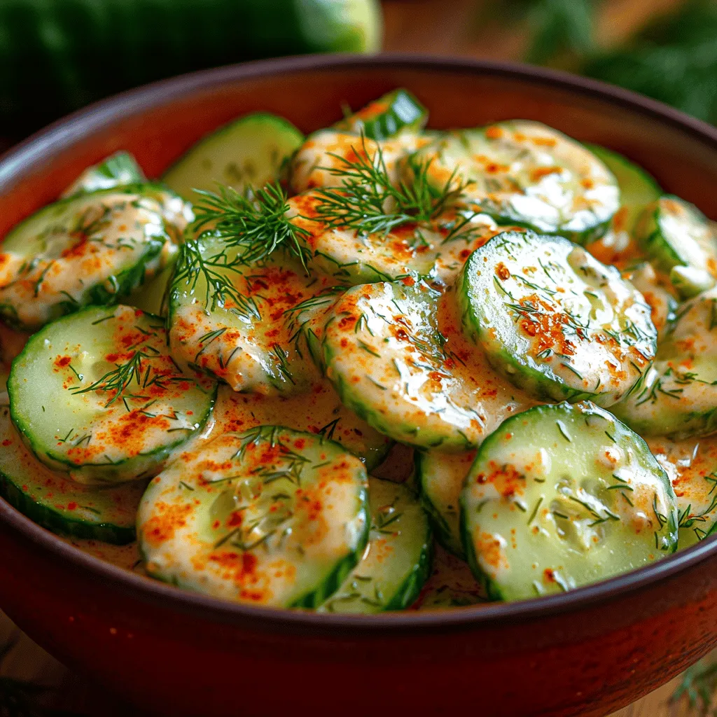 Wenn die Temperaturen steigen und die Sonne strahlt, gibt es nichts Besseres als einen erfrischenden Salat, um den Körper zu beleben und den Gaumen zu erfreuen. Der Erfrischende Cremige Gurken-Dill-Salat ist nicht nur ein Genuss für die Augen, sondern auch eine wahre Wohltat für die Gesundheit. Dieses Rezept ist in vielen Küchen sehr beliebt, weil es einfach zuzubereiten ist und die perfekten Aromen des Sommers vereint. Mit seiner Kombination aus knackigen Gurken, cremigem Dressing und frischem Dill bietet dieser Salat eine köstliche Möglichkeit, sich an heißen Tagen abzukühlen.