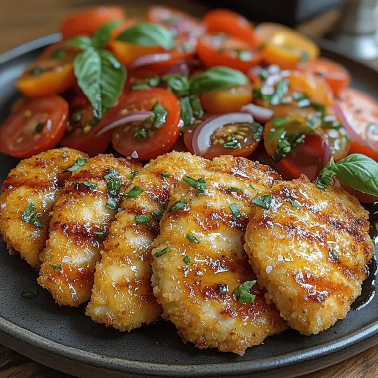 Wenn es um köstliche und unkomplizierte Gerichte geht, die sowohl den Gaumen erfreuen als auch einfach zuzubereiten sind, stehen die knusprigen Hähnchen-Cutlets mit Garten-Tomaten-Salat ganz oben auf der Liste. Dieses Gericht vereint die zarte Textur von Hähnchenbrust mit einer knusprigen Panade und einem erfrischenden, bunten Salat, der die Aromen perfekt ergänzt. Die Kombination aus frischem Gemüse und saftigem Hähnchen macht dieses Gericht zu einem absoluten Favoriten für jede Gelegenheit – sei es ein schnelles Abendessen unter der Woche oder ein geselliger Brunch mit Freunden.