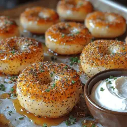 Wenn Sie nach einem Snack suchen, der sowohl einfach zuzubereiten als auch unglaublich schmackhaft ist, dann sind die knusprigen Everything Bagel Bites genau das Richtige für Sie. Diese kleinen Leckerbissen kombinieren den vertrauten Geschmack von Bagels mit einer praktischen, mundgerechten Form und sind perfekt für jede Gelegenheit – sei es für einen geselligen Abend mit Freunden, als Fingerfood bei einer Party oder einfach zum Genießen während eines gemütlichen Filmabends zu Hause.