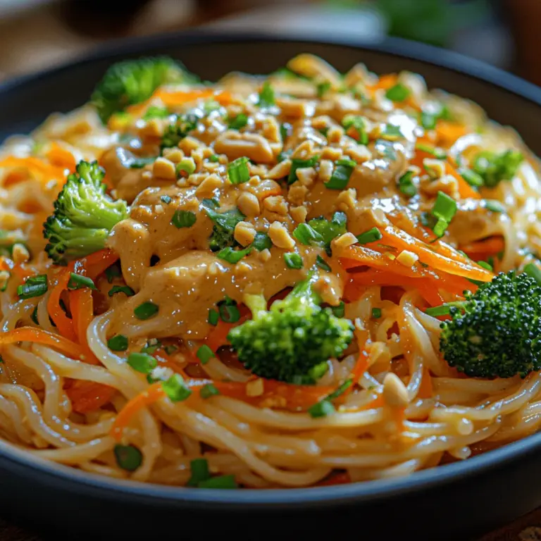 Cremige Thai Erdnuss-Nudeln sind ein wahrer Genuss für alle Liebhaber der asiatischen Küche. Diese köstliche Kombination aus Reisnudeln, einer cremigen Erdnusssauce und frischem Gemüse bringt nicht nur Geschmack, sondern auch eine Vielzahl von Texturen auf den Teller. Das Rezept ist einfach nachzukochen und eignet sich hervorragend für ein schnelles Abendessen oder als schmackhafte Mittagspause. Mit nur wenigen Zutaten und unkomplizierten Zubereitungsschritten ist dieses Gericht sowohl für Anfänger als auch für erfahrene Köche geeignet.