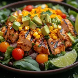 In der modernen Küche spielen Rezepte eine entscheidende Rolle, um frische, gesunde und schmackhafte Mahlzeiten zuzubereiten. Sie sind nicht nur Anleitungen, sondern auch Inspirationsquellen, die es uns ermöglichen, unsere kulinarischen Fähigkeiten zu erweitern und neue Geschmackskombinationen zu entdecken. Heute stellen wir Ihnen ein besonders köstliches und nahrhaftes Gericht vor: den gegrillten BBQ-Hähnchen-Salat. Dieses Rezept vereint die Aromen des Grillens mit der Frische eines bunten Salats und ist sowohl für Grillabende als auch für ein leichtes Mittagessen ideal.