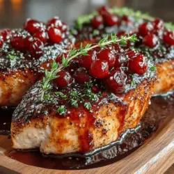 Kirschen-Genuss-Hühnchen ist ein einzigartiges und schmackhaftes Gericht, das die süße Frische von Kirschen mit zartem Hähnchenfleisch kombiniert. Diese köstliche Kreation ist nicht nur eine Augenweide auf dem Teller, sondern auch ein wahres Geschmackserlebnis, das Ihre Gäste beeindrucken wird. Die Kombination aus Kirschen, Honig und Balsamico verleiht dem Hähnchen eine herzhafte Süße, während Ingwer und Knoblauch dem Gericht eine aromatische Tiefe verleihen. Ob für ein festliches Abendessen oder ein einfaches Familienessen – dieses Rezept ist vielseitig und einfach zuzubereiten.
