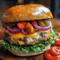 Wenn es um Burger geht, gibt es kaum etwas Befriedigenderes als einen saftigen Smash-Burger, der direkt von der Grillpfanne auf den Teller kommt. Diese köstlichen Burger sind nicht nur ein Genuss für den Gaumen, sondern auch eine wahre Freude für das Auge. Mit einer knusprigen Kruste und einem zarten Inneren, garniert mit würzigen eingelegten Zwiebeln, Tomaten und knusprigem Blattsalat, sind Sizzling Smash-Burger der perfekte Genuss für jede Grillparty oder einen entspannten Abend zu Hause.