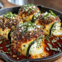 Die Käse-Zucchini-Lasagne-Rollen erfreuen sich wachsender Beliebtheit in der modernen Küche, besonders unter denjenigen, die eine gesunde und köstliche Alternative zur traditionellen Lasagne suchen. Dieses Rezept kombiniert die frische Zucchini mit einer cremigen Käsefüllung, die sowohl herzhaft als auch nahrhaft ist. Die Verwendung von Zucchini anstelle von Pasta macht dieses Gericht nicht nur glutenfrei, sondern auch kalorienärmer und reich an Vitaminen. Ein hausgemachtes Gericht wie dieses bietet nicht nur einen geschmacklichen Genuss, sondern trägt auch zu einem gesunden Lebensstil bei, indem es frische, natürliche Zutaten in den Mittelpunkt stellt.