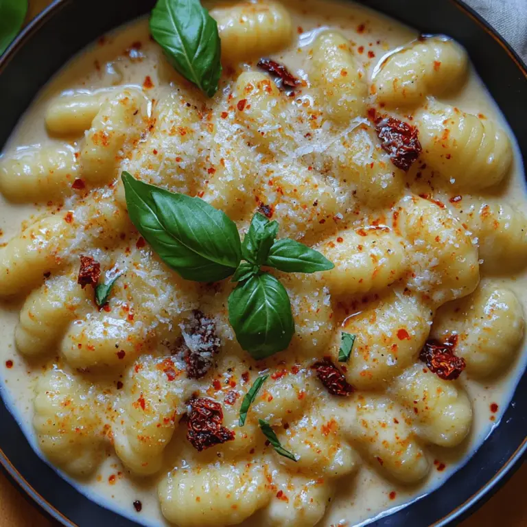 Cremige Gnocchi mit getrockneten Tomaten sind nicht nur ein Fest für den Gaumen, sondern auch eine wahre Bereicherung für jede Speisekarte. Diese italienische Spezialität vereint die zarten, weichen Gnocchi mit einer reichhaltigen und geschmackvollen Sahnesauce, die durch die Intensität der getrockneten Tomaten und den aromatischen Knoblauch perfekt ergänzt wird. Es ist ein Gericht, das sowohl in der feinen Küche als auch im Alltag seinen Platz hat und sich ideal für ein schnelles Abendessen oder eine besondere Feier eignet.