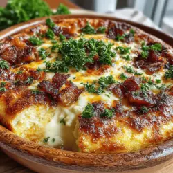 Hausgemachte Rezepte erfreuen sich immer größerer Beliebtheit, und das aus guten Gründen. Sie verbinden nicht nur Tradition und Kreativität, sondern ermöglichen es uns auch, köstliche Mahlzeiten für Familie und Freunde zuzubereiten, die oft mit Erinnerungen und Emotionen verbunden sind. Der „Rauchige Gouda & Speck Grieß Auflauf“ ist ein perfektes Beispiel für ein solches Rezept. Er vereint die herzhaften Aromen von geräuchertem Gouda und knusprigem Speck mit der cremigen Konsistenz von Grieß, was ihn zu einer wahren Gaumenfreude macht. Ob als sättigendes Frühstück, als Beilage zum Hauptgang oder als eigenständige Mahlzeit – dieses Gericht wird sicherlich viele Liebhaber finden.