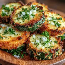 Krosse Zucchini Parmesan Bissen sind nicht nur ein schmackhaftes, sondern auch ein gesundes Gericht, das sich perfekt für jede Gelegenheit eignet. Dieses Rezept hat in den letzten Jahren an Beliebtheit gewonnen, da es eine hervorragende Möglichkeit bietet, mehr Gemüse in unsere Ernährung zu integrieren, ohne auf den Genuss zu verzichten. Ob als Snack für zwischendurch, als Beilage zu einem Hauptgericht oder sogar als Vorspeise bei einem Dinner mit Freunden – diese knusprigen Zucchini sind immer ein Hit!
