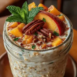 Wenn es um das Frühstück geht, sind kreative und nahrhafte Optionen gefragt, die auch in den hektischsten Morgenstunden einfach zuzubereiten sind. Ein solches Rezept ist die Pfirsich-Cobbler Übernacht-Haferflocken. Dieses Gericht kombiniert die Süße reifer Pfirsiche mit der herzhaften Textur von Haferflocken und ist ideal für alle, die ein schnelles, aber dennoch befriedigendes Frühstück suchen.