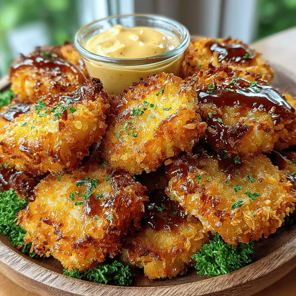 Hähnchen-Nuggets sind ein beliebtes Gericht, das sich weltweit großer Beliebtheit erfreut. Ihre knusprige Außenhaut und das zarte, saftige Innere machen sie zu einem perfekten Snack oder Hauptgericht für jede Gelegenheit. Diese „Knusprigen Goldenen Hähnchen-Nuggets“ zeichnen sich durch ihre unübertroffene Knusprigkeit dank der Verwendung von Panko-Paniermehl aus und werden mit einem köstlichen, süßen Honig-Senf-Dip serviert, der dem Ganzen einen besonderen Kick verleiht. Egal, ob für ein entspanntes Familienessen, eine Party oder einfach nur für einen Snack zwischendurch – dieses Rezept wird garantiert zum Hit!