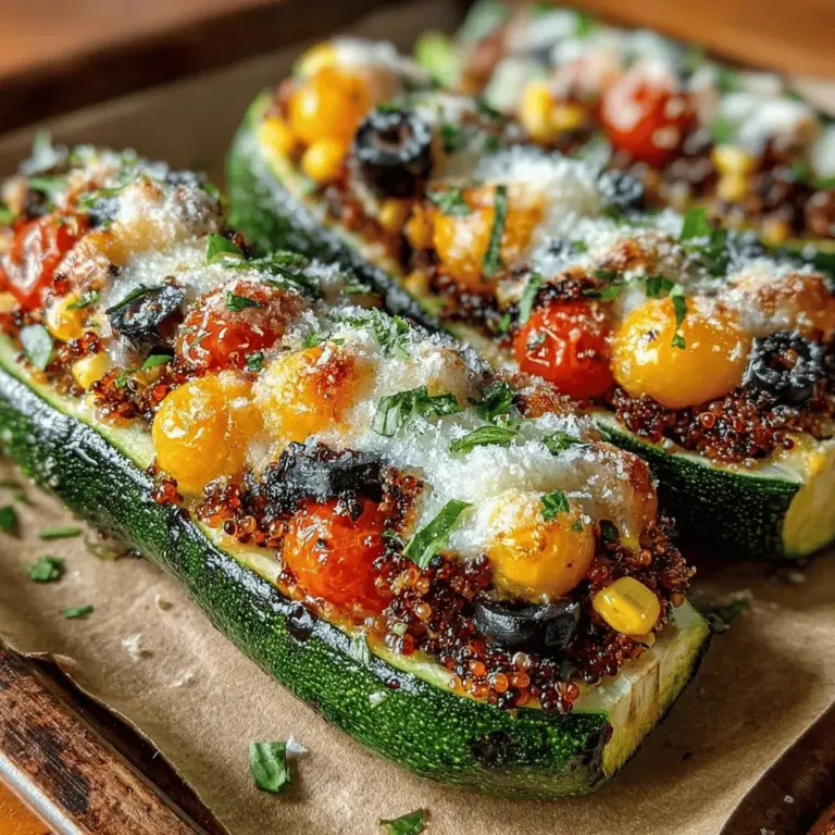 Käsegefüllte Zucchini-Boote sind nicht nur ein Fest für die Augen, sondern auch ein wahres Geschmackserlebnis. Dieses Rezept ist eine perfekte Symbiose aus frischem Gemüse, gesunden Füllungen und geschmolzenem Käse, die zusammen eine delikate und nahrhafte Mahlzeit ergeben. In einer Zeit, in der hausgemachte Gerichte an Bedeutung gewinnen, bietet dieses Rezept eine wunderbare Möglichkeit, die Vorteile von frischen Zutaten zu nutzen und gleichzeitig den Gaumen zu verwöhnen.