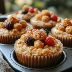 Willkommen in der köstlichen Welt der energiegeladenen gebackenen Haferflocken-Tassen! Dieses Rezept ist nicht nur ein einfacher Snack für zwischendurch, sondern auch eine nahrhafte Frühstücksoption, die dir den perfekten Start in den Tag ermöglicht. In einer Zeit, in der gesunde Ernährung und schnelle Zubereitung von Gerichten eine immer größere Rolle spielen, sind Haferflocken-Tassen eine hervorragende Wahl für alle, die Wert auf eine ausgewogene Ernährung legen, ohne dabei auf den Geschmack verzichten zu müssen.