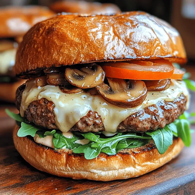 Die Welt der Burger ist vielfältig und kreativ, und der herzhafte Pilz-und Schweizer Käse Burger ist ein Paradebeispiel für eine köstliche und nahrhafte Variante, die selbst die wählerischsten Esser begeistert. Diese Kombination aus saftigem Rinderhackfleisch, aromatischen Pilzen und schmelzendem Schweizer Käse sorgt nicht nur für einen unvergesslichen Geschmack, sondern auch für eine ansprechende Textur.