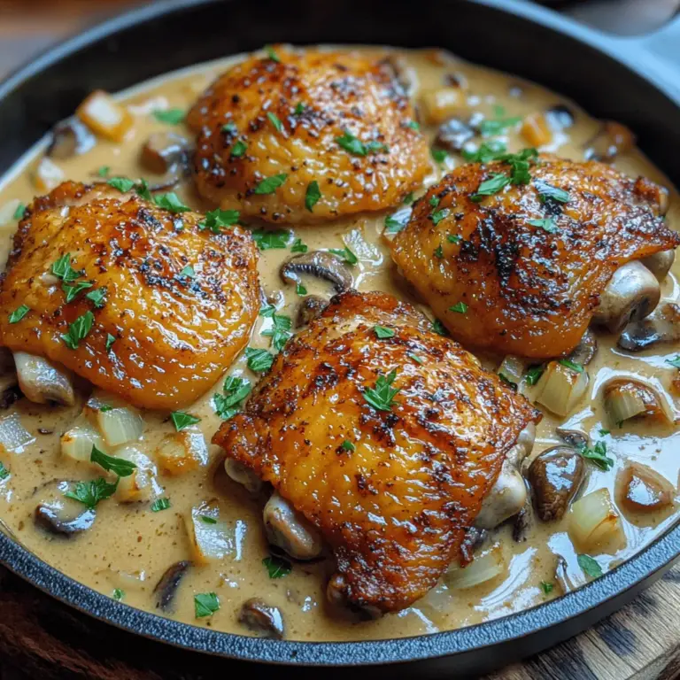 Die cremigen Pilz-Hühnchenschenkel sind ein herzhaftes und befriedigendes Gericht, das in vielen Küchen der Welt geschätzt wird. Die Kombination aus zartem Hühnchen, aromatischen Pilzen und einer reichhaltigen Sahnesauce macht dieses Rezept zu einem wahren Genuss, das sowohl für besondere Anlässe als auch für ein einfaches Familienessen geeignet ist. In dieser ausführlichen Anleitung werden wir nicht nur die Schritte zur Zubereitung des Gerichts erläutern, sondern auch die Bedeutung der einzelnen Zutaten und die verschiedenen Techniken, die zu einem perfekten Ergebnis führen.
