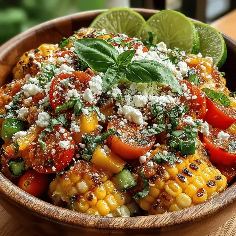 Der süße und herzhaft gegrillte Maissalat mit Feta ist ein erfrischendes Gericht, das perfekt für Sommerpicknicks, Grillabende oder als leichtes Mittagessen geeignet ist. Dieser Salat kombiniert den süßen Geschmack von frisch gegrilltem Mais mit knackigem Gemüse und dem salzigen, cremigen Geschmack von Feta-Käse. Die Kombination dieser Aromen schafft eine harmonische Geschmacksexplosion, die sowohl Veganer als auch Liebhaber von herzhaften Gerichten begeistert.