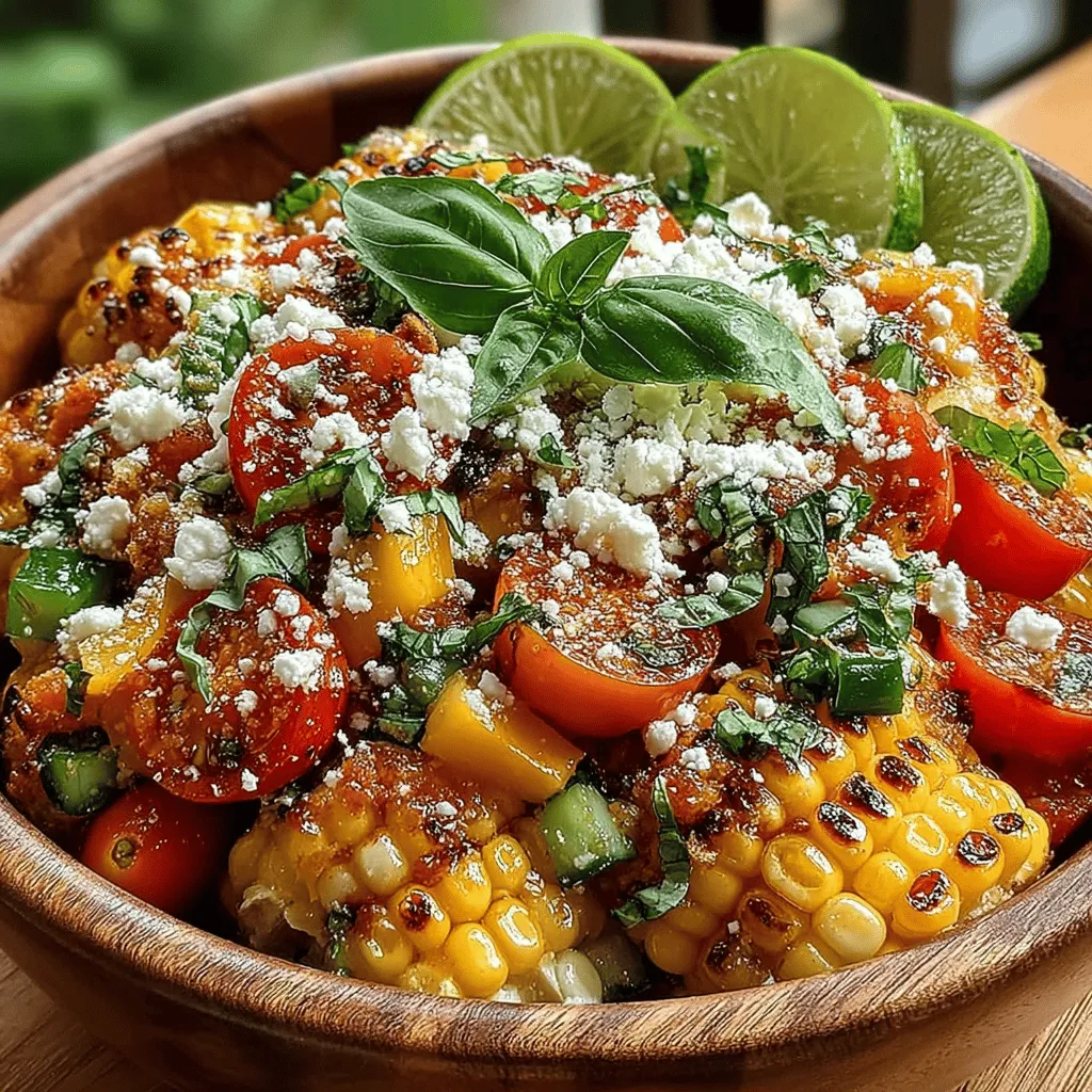 Der süße und herzhaft gegrillte Maissalat mit Feta ist ein erfrischendes Gericht, das perfekt für Sommerpicknicks, Grillabende oder als leichtes Mittagessen geeignet ist. Dieser Salat kombiniert den süßen Geschmack von frisch gegrilltem Mais mit knackigem Gemüse und dem salzigen, cremigen Geschmack von Feta-Käse. Die Kombination dieser Aromen schafft eine harmonische Geschmacksexplosion, die sowohl Veganer als auch Liebhaber von herzhaften Gerichten begeistert.