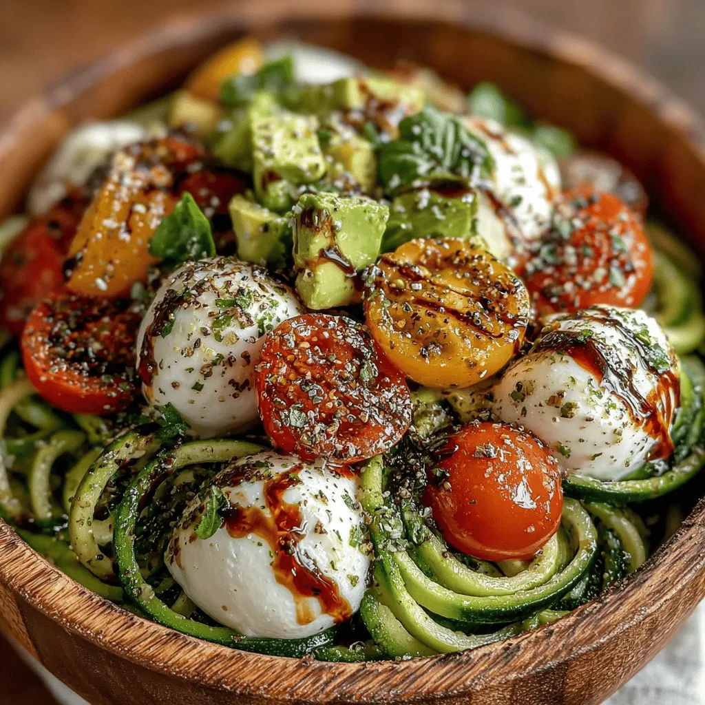 In der Welt der gesunden Ernährung erfreut sich der Caprese Zoodle Salat großer Beliebtheit. Dieses Gericht vereint die klassischen Aromen eines traditionellen Caprese-Salats mit der modernen Zoodle (Zucchini-Nudeln) Variante, die nicht nur köstlich, sondern auch kalorienarm und nährstoffreich ist. Perfekt für warme Sommertage oder als leichte Beilage zu einem Hauptgericht, bietet dieser Salat eine erfrischende Kombination aus frischen Zutaten und einem Hauch italienischer Küche.