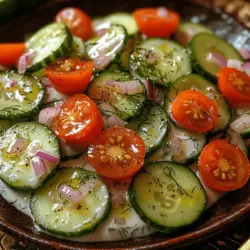 Der Gurken-Joghurt-Salat hat seine Wurzeln in der mediterranen und nahöstlichen Küche, wo frische Zutaten und aromatische Kräuter eine zentrale Rolle spielen. Gurken sind nicht nur kalorienarm und hydratisierend, sondern bieten auch eine wunderbare Textur, die durch die cremige Konsistenz des griechischen Joghurts perfekt ergänzt wird. Dieser Salat ist nicht nur für Veganer und gesundheitsbewusste Esser geeignet, sondern spricht auch Menschen an, die einfach nur etwas Leckeres suchen.