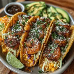 Gegrillte Garnelen und Mais Tacos sind eine köstliche Kombination aus zarten, würzigen Garnelen, frisch gegrilltem Mais und einer Vielzahl von frischen Zutaten, die in einer warmen Maistortilla serviert werden. Dieses Gericht vereint die Aromen der mexikanischen Küche und ist besonders beliebt in den warmen Monaten, wenn frische Zutaten in Hülle und Fülle vorhanden sind. Tacos sind nicht nur einfach zuzubereiten, sondern auch äußerst vielseitig: Sie können je nach Vorlieben und Saison angepasst werden.