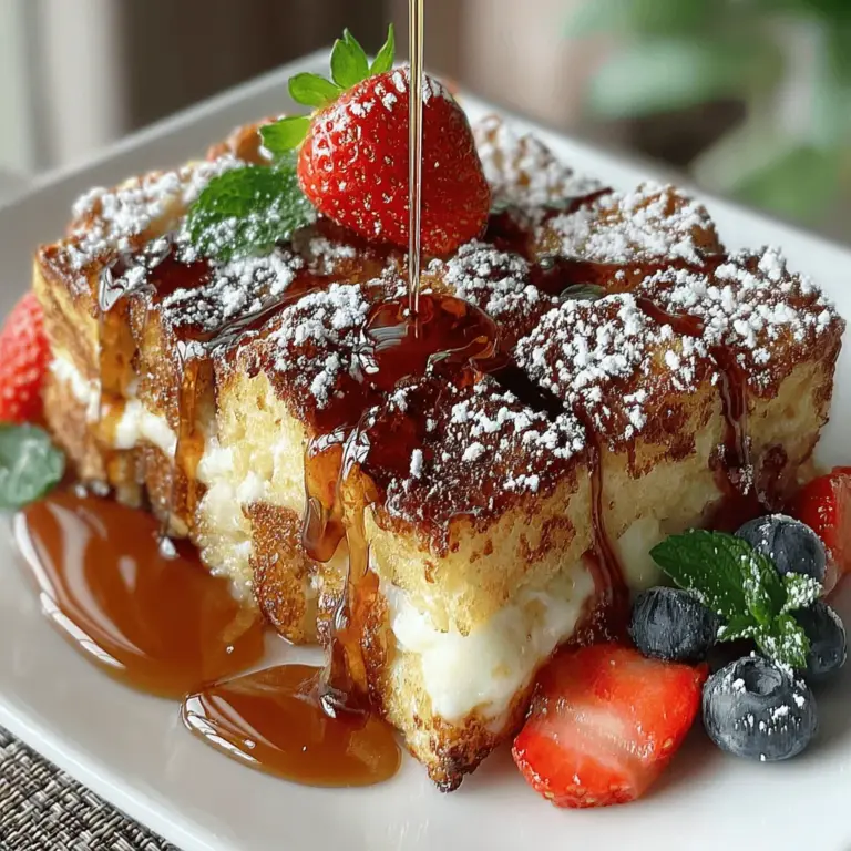 Der Himmlische Ahornbackofen-French Toast Auflauf ist nicht nur ein Gericht, sondern ein Erlebnis, das den perfekten Start in den Tag verspricht. Ob für ein festliches Frühstück am Wochenende, einen Brunch mit Freunden oder sogar als süßes Dessert – dieser Auflauf ist vielseitig und wird Ihre Gäste begeistern. Die Kombination aus zartem Briochebrot, einer cremigen Eiermischung und dem verführerischen Aroma von Zimt und Muskatnuss schafft eine harmonische Geschmacksexplosion, die jeden Gaumen erfreut.