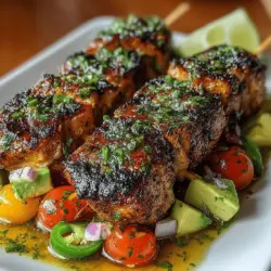 Hähnchen-Spieße sind nicht nur ein beliebtes Gericht für Grillpartys, sondern auch eine wunderbare Möglichkeit, um frische Zutaten und kräftige Aromen zu kombinieren. Insbesondere wenn sie mit einer erfrischenden Limetten-Salsa serviert werden, verwandeln sich die zarten Hähnchenstücke in ein wahres Geschmackserlebnis. Diese Zesty Chicken Skewers sind einfach zuzubereiten und bringen den Sommer direkt auf Ihren Grill.