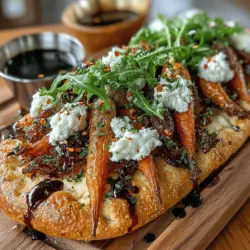 Das Rezept für herzhaftes Röstkarotten und Ziegenkäse Fladenbrot ist eine köstliche und kreative Art, Gemüse und Käse in einem Gericht zu vereinen. Diese Kombination aus süßen, karamellisierten Baby-Möhren und cremigem Ziegenkäse auf einem knusprigen Vollkorn-Fladenbrot ist nicht nur gesund, sondern auch äußerst schmackhaft. Es eignet sich hervorragend als leichte Mahlzeit oder als Vorspeise für ein geselliges Dinner.