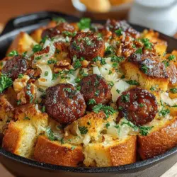 In vielen Küchen weltweit sind Wurstfüllungen ein fester Bestandteil der kulinarischen Tradition. Besonders in der italienischen Küche sind sie sehr beliebt und dienen oft als Grundlage für verschiedene Rezepte. Wurstfüllungen sind nicht nur köstlich, sondern auch vielseitig einsetzbar. Sie können in Aufläufen, Pasteten oder sogar als Beilage zu Fleischgerichten verwendet werden. Diese Würzige Wurst- und Apfel-Pfannenfüllung ist eine hervorragende Möglichkeit, um frische Zutaten und Aromen zu kombinieren, wobei die Wurst für einen herzhaften Geschmack sorgt und der Apfel eine fruchtige Note hinzufügt.