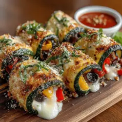 Zucchini Gemüsepizza-Rollen sind eine köstliche, gesunde Variante der klassischen Pizza, die nicht nur den Gaumen erfreut, sondern auch eine Fülle von Nährstoffen bietet. Dieses Rezept kombiniert die frischen Aromen von Zucchini und Gemüse mit dem herzhaften Geschmack von Käse, um eine ideale Snack- oder Vorspeise zu kreieren. Ob für eine gesellige Runde mit Freunden oder als leichtes Abendessen – diese Rollen sind vielseitig und einfach zuzubereiten.