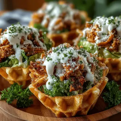 Mini Chicken Caesar Crunch Cones Rezept