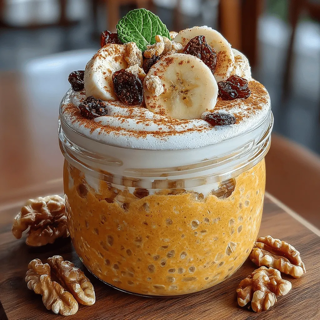 Mit dem Herbst kommt die Zeit der Gemütlichkeit und der köstlichen Aromen, die uns an die warmen, einladenden Tage erinnern. Das Gemütliche Herbst Übernacht-Pumpkin Spice Müsli ist das perfekte Rezept, um die Essenz dieser Jahreszeit einzufangen. Es verbindet die herbstlichen Aromen von Kürbis und Gewürzen mit der herzhaften Textur von Haferflocken, um ein nahrhaftes und schmackhaftes Frühstück zu kreieren, das einfach vorzubereiten ist.