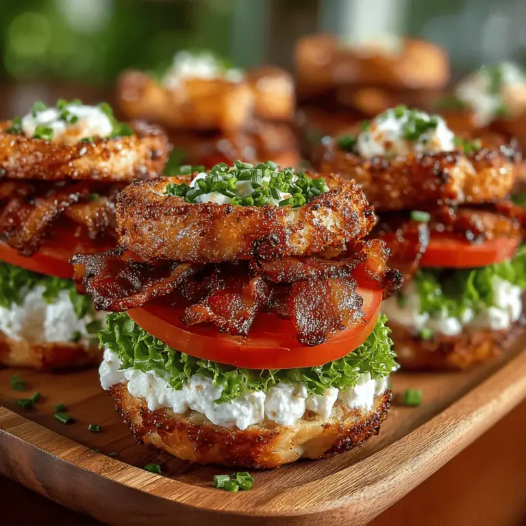 Wenn es um komfortable Snacks und köstliche Fingerfood-Optionen geht, sind Mini Bagel BLT Sandwiches ein absoluter Hit. Diese kleinen Leckerbissen kombinieren den herzhaften Geschmack von knusprigem Speck mit frischen Tomaten und knackigem Salat, alles zwischen zwei fluffigen Mini-Bagels. Perfekt für Partys, Picknicks oder einfach als Snack für zwischendurch, sind sie schnell zubereitet und lassen sich wunderbar variieren.
