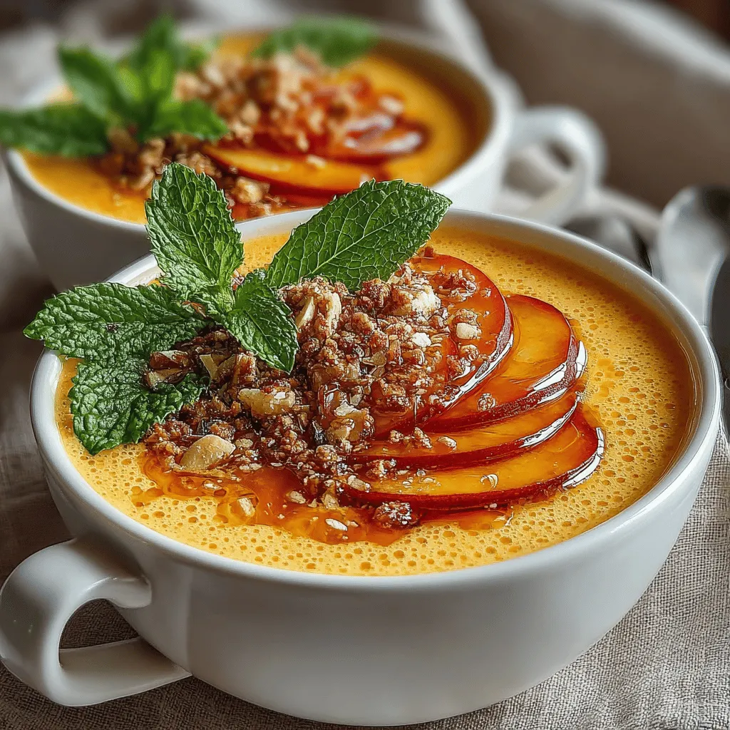 Kühle Cremige Pfirsich Genuss-Suppe