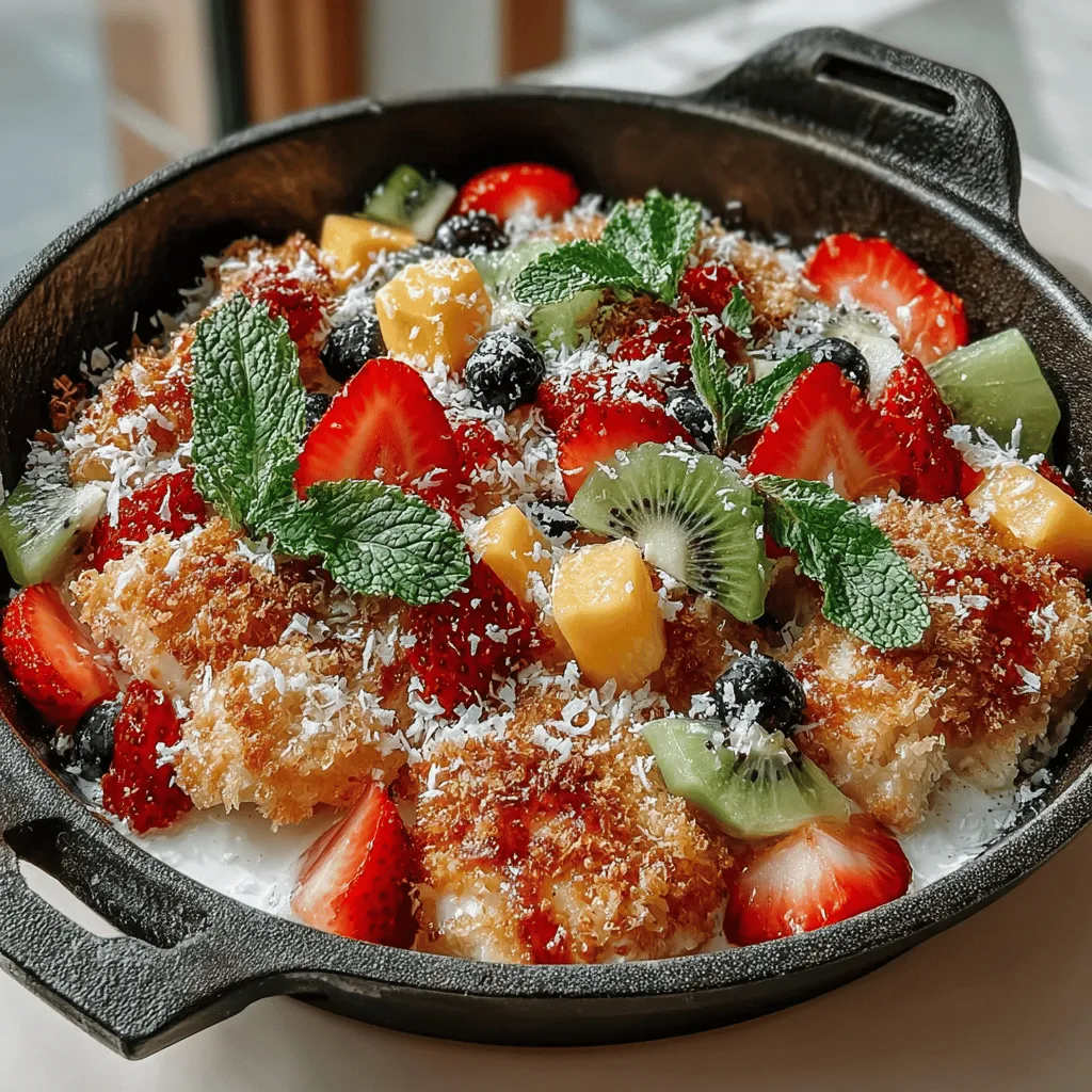 Willkommen in der bunten und schmackhaften Welt der fruchtigen Fiesta Hähnchen-Pfanne! Dieses Rezept hat sich in vielen Küchen schnell zum Favoriten entwickelt, nicht nur wegen seines köstlichen Geschmacks, sondern auch aufgrund seiner einfachen Zubereitung. Die Kombination aus zartem Hähnchenfleisch und frischen Früchten sorgt für ein Geschmackserlebnis, das sowohl Erwachsene als auch Kinder begeistert. Die fruchtige Note, gepaart mit cremigem Frischkäse und einer Prise exotischer Kokosnüsse, macht dieses Gericht zu einem wahren Festessen.
