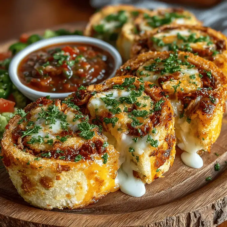 In der Welt der kulinarischen Genüsse gibt es kaum etwas Besseres als ein hausgemachtes Gericht, das sowohl einfach zuzubereiten als auch schmackhaft ist. Die *Würzigen Grünen Chili-Hühnchen-Pinwheels* sind genau das: eine köstliche Kombination aus zartem Hühnchen, würzigen Chilis und cremigem Frischkäse, alles eingewickelt in eine weiche Tortilla. Diese appetitlichen Häppchen sind nicht nur perfekt für Partys oder als Snack für zwischendurch, sondern auch ein beliebtes Gericht für Familienessen oder gemütliche Abende mit Freunden.
