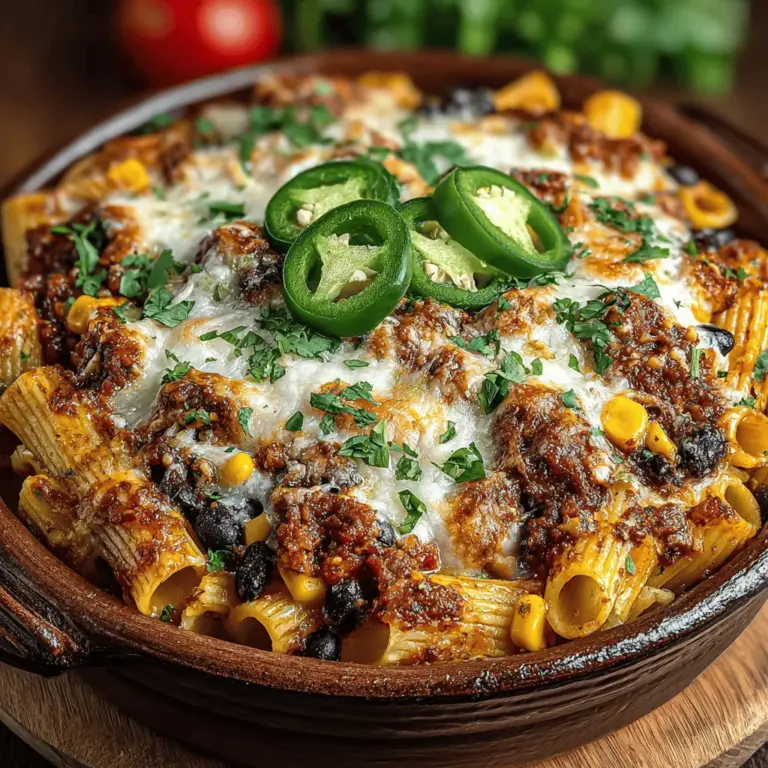 Der Käse-Hatch-Chili-Pasta-Auflauf ist ein wunderbares Gericht, das schmackhafte Aromen und eine cremige Textur vereint. Dieses Rezept vereint die Wärme der amerikanischen Küche mit einem Hauch mexikanischer Würze durch die Verwendung von Hatch-Chilis, die für ihre milde Schärfe und ihren einzigartigen Geschmack bekannt sind. Ob als herzhaftes Abendessen für die Familie oder als Partygericht, das sowohl Kinder als auch Erwachsene begeistert – dieser Auflauf ist vielseitig und einfach zuzubereiten.