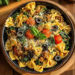 Halloween ist die perfekte Zeit, um kreativ in der Küche zu werden und köstliche, thematisch passende Gerichte zu zaubern. Eine besonders fantasievolle und zugleich schmackhafte Idee ist die gespenstische Halloween-Pasta. Dieses Rezept vereint nicht nur die gruseligen Formen von Fledermäusen und Kürbissen, sondern auch eine bunte Mischung aus frischen Zutaten, die sowohl Kinder als auch Erwachsene begeistern wird. Die Kombination aus Kirschtomaten, Spinat und würziger italienischer Wurst sorgt für einen geschmacklichen Höhepunkt, während die essbaren Augen das Gericht zu einem echten Hingucker machen.