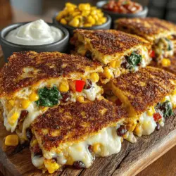 Mini Veggie Quesadilla-Dreiecke sind nicht nur ein wahrer Genuss, sondern auch eine hervorragende Möglichkeit, frisches Gemüse in eine leckere, knusprige Mahlzeit zu integrieren. Diese kleinen, gefüllten Tortillas sind ideal für alle, die gesunde und geschmackvolle Snacks oder kleine Gerichte lieben. Sie sind perfekt für Familienabende, Partys oder einfach nur, um den kleinen Hunger zwischendurch zu stillen.