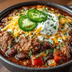 Willkommen zu unserem herzhaften Rezept für Langsame Kocher Charcuterie Chili! Dieses köstliche Gericht vereint die Aromen von verschiedenen Fleischsorten in einem wärmenden und sättigenden Chili, das perfekt für gemütliche Abende ist. Das Gericht hat seine Wurzeln in der amerikanischen Küche, wo Chili traditionell als herzhafter Eintopf bekannt ist, der oft bei sozialen Zusammenkünften und Grillpartys serviert wird. In dieser Variante verwenden wir eine Kombination aus Rinderhackfleisch, geräucherter Wurst, Chorizo und Pancetta, um ein intensives Geschmackserlebnis zu schaffen, das sowohl Fleischliebhaber als auch Chili-Fans begeistern wird.