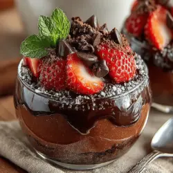 Willkommen zu einem genussvollen Rezept, das nicht nur die Süßigkeitenliebhaber unter uns anspricht, sondern auch die Gesundheitsbewussten! Die Dekadenten Schokoladen-Erdbeer-Chia-Parfaits sind das perfekte Dessert, das sowohl schmackhaft als auch nahrhaft ist. Diese geschichteten Leckereien kombinieren die reichhaltige Cremigkeit von Chia-Pudding mit der frischen Süße von Erdbeeren und dem tiefen Geschmack von dunkler Schokolade. Ideal für besondere Anlässe oder einfach als köstlicher Snack zwischendurch – dieses Rezept wird der Star auf jedem Tisch sein!