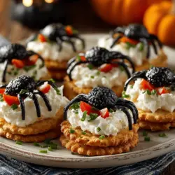 Halloween steht vor der Tür, und das bedeutet, dass es Zeit ist, sich auf schaurig schöne Snacks vorzubereiten! Wenn Sie nach einer einfachen, aber kreativen Möglichkeit suchen, Ihre Gäste zu beeindrucken, sind die Spooky Spider Crackers genau das Richtige für Sie. Dieses Rezept kombiniert den herzhaften Geschmack von Frischkäse und Crackern mit der Grusel-Ästhetik von Spinnen, die sich perfekt für Ihre Halloween-Feier eignet. Ob für eine Kinderparty, ein Klassenzimmer-Event oder einfach nur für einen gemütlichen Abend zu Hause – diese Spooky Spider Crackers sind ein Hit!