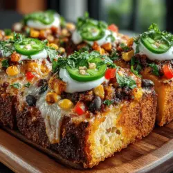 Die Süßkartoffel-Chili-Pizza-Schnitte ist eine kreative und gesunde Variante der traditionellen Pizza, die nicht nur Vegetarier begeistern wird. Mit einer knusprigen Basis aus Pizzateig, kombiniert mit der Süße von gerösteten Süßkartoffeln und der herzhaften Fülle von Bohnen, Tomaten und Mais, ist dieses Gericht sowohl nahrhaft als auch sättigend. In einer Welt, in der gesunde Ernährung und köstliche Gerichte oft im Widerspruch zueinander stehen, vereint diese Pizza beides auf wunderbare Weise und zeigt, dass sich Genuss und Gesundheit nicht ausschließen müssen.