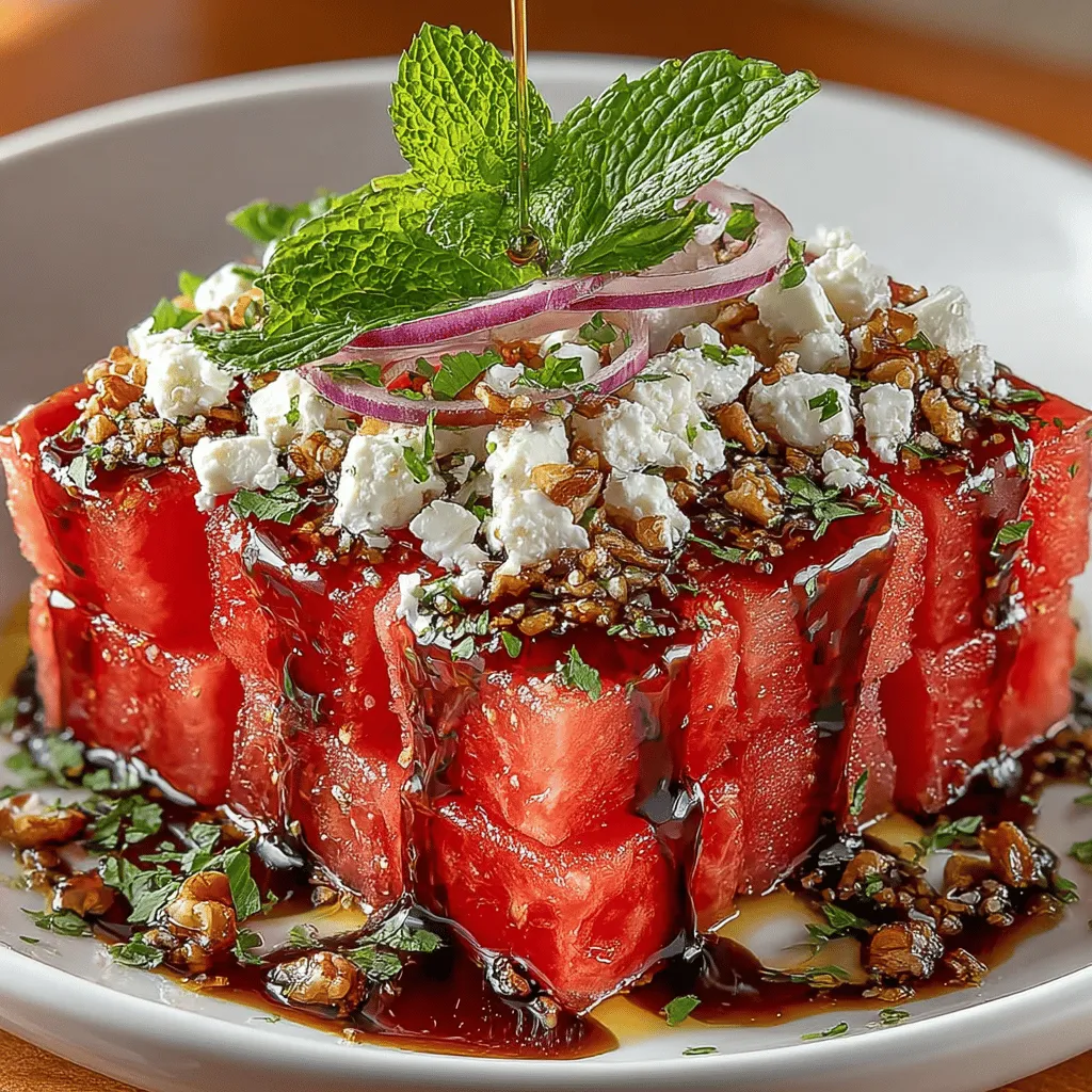 Spritziger Wassermelonen-Feta-Salat: Ein erfrischendes Geschmackserlebnis