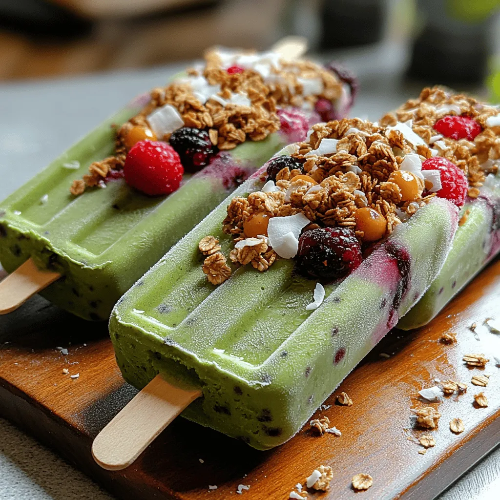Die gefrorenen Joghurt-Matcha-Granola-Pops sind nicht nur eine köstliche Erfrischung an heißen Sommertagen, sondern auch eine gesunde Snack-Option, die Ihnen das Gefühl gibt, sich etwas Gutes zu tun. Dieses Rezept hat in den letzten Jahren an Popularität gewonnen, da es eine perfekte Kombination aus cremigem Joghurt, dem erdigen Geschmack von Matcha und der knusprigen Textur von Granola bietet. Egal, ob Sie nach einer gesunden Alternative zu herkömmlichem Eis suchen oder einfach nur ein neues, aufregendes Dessert ausprobieren möchten – diese Pops sind genau das richtige für Sie!