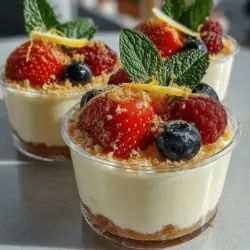 Wenn die Temperaturen steigen und die Sonne strahlt, gibt es kaum etwas Erfrischenderes als ein gefrorenes Dessert. Der gefrorene Zitronen-Käsekuchen-Joghurt-Becher vereint die cremige Textur von Käsekuchen mit der Leichtigkeit von Joghurt und dem spritzigen Geschmack frischer Zitronen. Diese Kombination macht das Dessert nicht nur köstlich, sondern auch perfekt für heiße Sommertage. Mit seiner einfachen Zubereitung ist es eine wunderbare Möglichkeit, Familie und Freunde mit einem selbstgemachten Genuss zu überraschen.