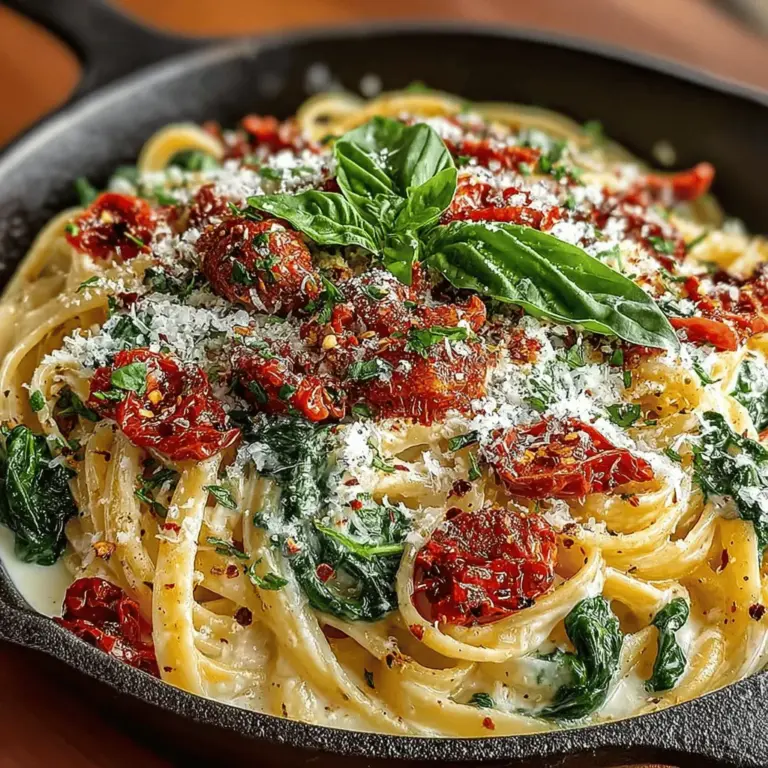 Wenn Sie auf der Suche nach einem köstlichen und nährstoffreichen Pasta-Gericht sind, das sowohl einfach zuzubereiten als auch voller Geschmack ist, dann sind Sie hier genau richtig! Die Spinat & Getrocknete Tomaten Pasta ist nicht nur ein wahrer Genuss für den Gaumen, sondern auch eine hervorragende Möglichkeit, frisches Gemüse in Ihre Ernährung zu integrieren. Dieses Gericht vereint die herzhaften Aromen von getrockneten Tomaten mit dem zarten Geschmack von frischem Spinat und der Cremigkeit von Schlagsahne, um eine perfekt ausgewogene Mahlzeit zu kreieren.
