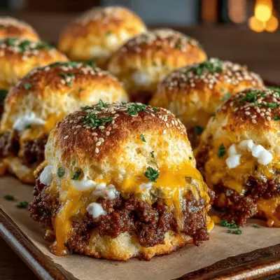 Mini Cheeseburger Gefüllte Brötchen Rezept