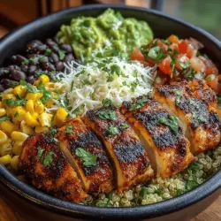 Die Würzige Chili-Hühnchen-Burrito-Bowl ist eine köstliche und nahrhafte Mahlzeit, die sich perfekt für die schnelle Küche eignet. Dieses Gericht vereint die Aromen der mexikanischen Küche mit der Bequemlichkeit einer Schüssel, die leicht zuzubereiten und zu genießen ist. Burrito-Bowls sind nicht nur äußerst vielseitig, sie bieten auch eine gesunde Alternative zu herkömmlichen Fast-Food-Optionen. In der heutigen schnelllebigen Welt, in der viele von uns wenig Zeit zum Kochen haben, sind hausgemachte Rezepte wie dieses von großer Bedeutung. Sie ermöglichen es uns, frische Zutaten zu verwenden und unsere Mahlzeiten nach unseren individuellen Vorlieben anzupassen.